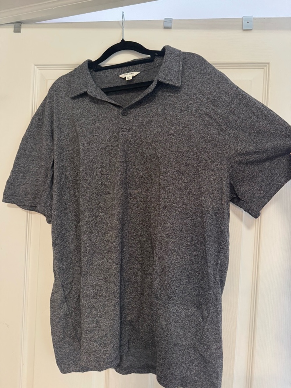 Men's Heather Gray Short Sleeve Polo - Comfort Stretch